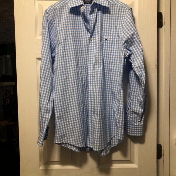vineyard Vines men's blue 100%cotton casual shirtslim fitsize: M